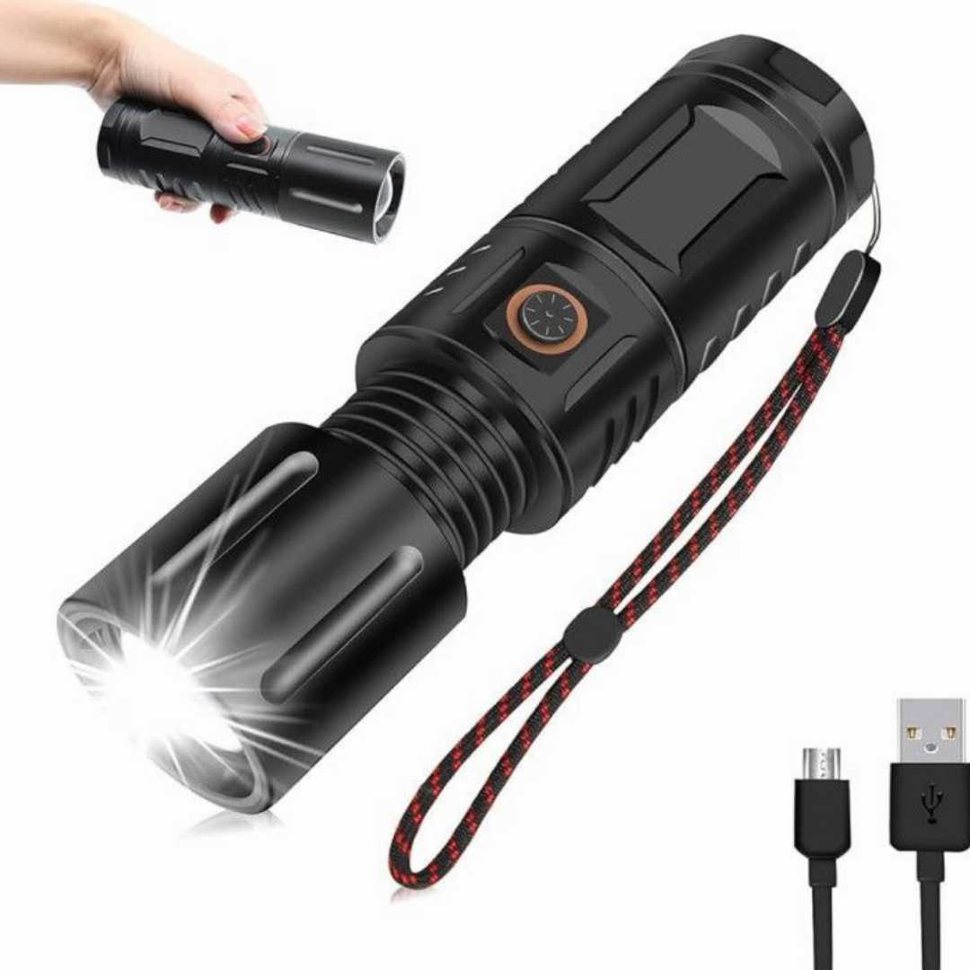 সুপার,পাওয়ার,LED,রিচার্জেবল,টর্চ,লাইট,উইথ,পাওয়ার,ব্যাংক