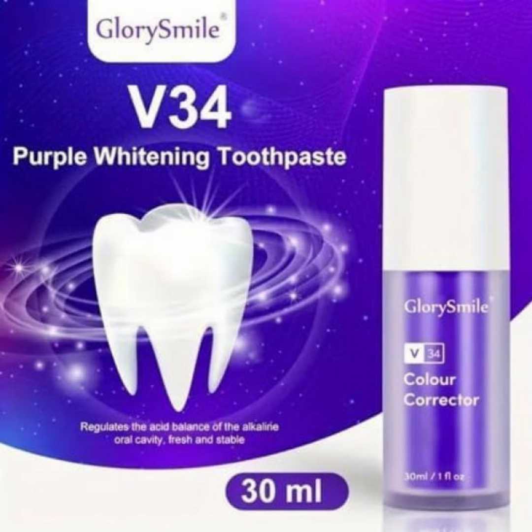 V34,SMILEKIT,Purple,Whitening,Toothpaste
